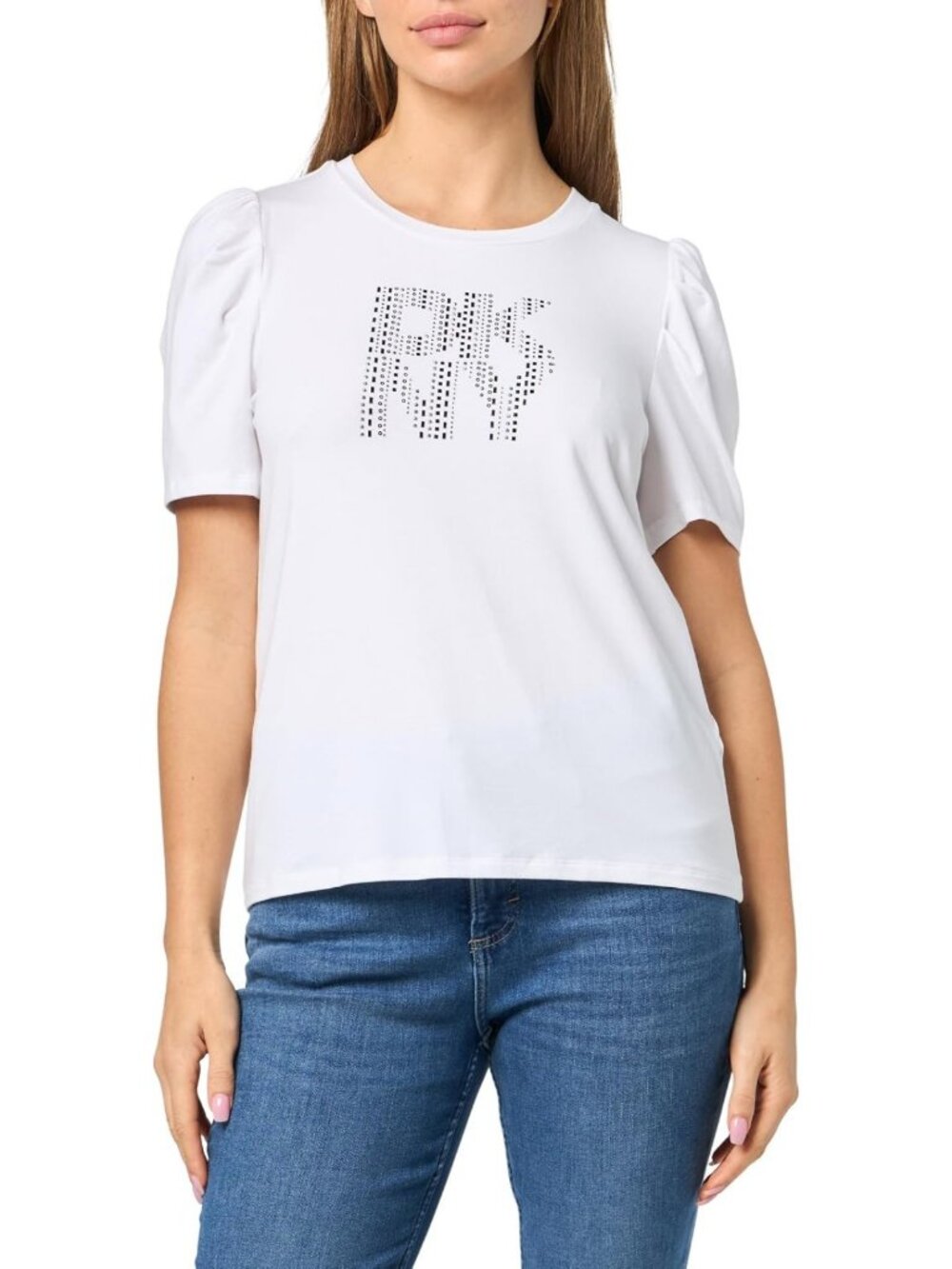Cozy Women's Cotton Stretch Lounge Tee with Logo - Perfect for Relaxing & Casual